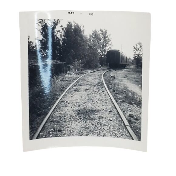 Vtg Lot of 2 Monochrome 1968 Photography Train Car Found Snapshot 3.5" x 3.5" - Picture 3 of 6